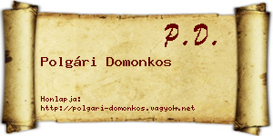Polgári Domonkos névjegykártya