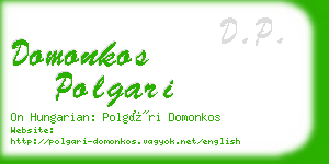 domonkos polgari business card